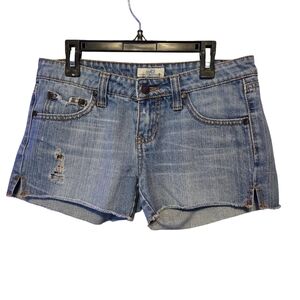 Y2K "So Wear It Declare It" Juniors Size 3 Distressed Blue Jean Shorts